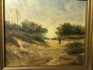 Elias Stark - Duinlandschap met persoon kopen? Bied vanaf 75!