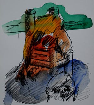 Jan Sierhuis - Met de hand ingekleurde litho (aquarel) - 1974 kopen? Bied vanaf 55!