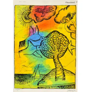 Corneille - Kleurenzeefdruk FLEVOLAND Handgesigneerd kopen? Bied vanaf 245!