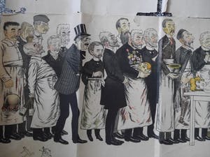 Niet of onleesbaar gesigneerd - karikaturen van artsen van de Medische Faculteit in Parijs. kopen? Bied vanaf 1!