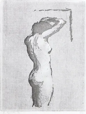 Adolfo Ramon Torcal - Ets, Zonder titel (Staand naakt) kopen? Bied vanaf 1!