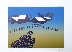 Harr Scheffer - kleurenlinosnede - Zonder titel 24/30 - 1999 - 21506 kopen? Bied vanaf 50!