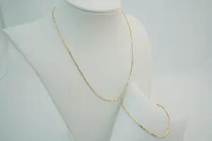 78- Sierlijke 18 Krt gouden SET (collier & armband) - fantasie schakel kopen? Bied vanaf 200!