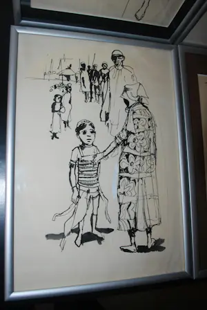 Robert Nix - 4 Afrikaanse werktekeningen uit 1969 kopen? Bied vanaf 80!