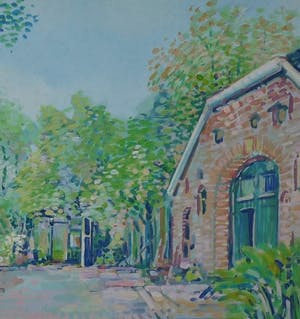 Jan Bernard Meinen - Boslandschap met boerderij kopen? Bied vanaf 85!