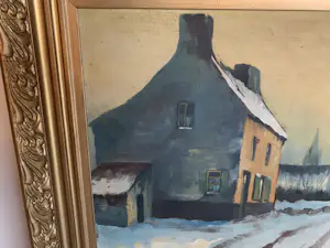 Joseph Dezitter - House in snow landscape kopen? Bied vanaf 50!