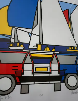 Ed van Doorn - Volvo for life ! Nieuwe grote kleurenlitho, ingelijst kopen? Bied vanaf 51!