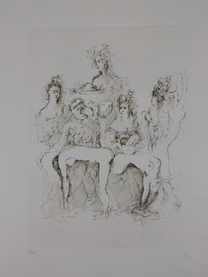 Leonor Fini - Croquis: Diner kopen? Bied vanaf 40!
