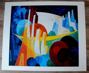 Frits Vogel - Zeefdruk: Geometrische compositie kopen? Bied vanaf 40!