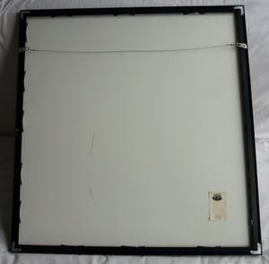 Bart Drost - Ingelijst, acryl op bitumenpapier (pakpapier) , Voor 2 huisjes – ca. 1991 kopen? Bied vanaf 50!