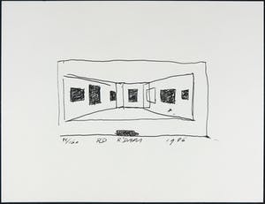 Rene Daniels - Gesigneerde multiple + zeefdruk uitgegeven door Galerie Bébert - De kelder de zolder kopen? Bied vanaf 750!