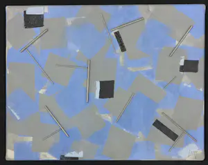 Menno Meijer - Lot van drie 3d-geometrisch-abstracte werken in gemengde techniek (verf, metaal) kopen? Bied vanaf 50!