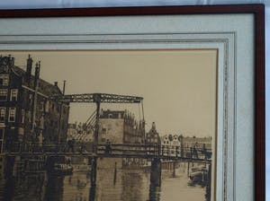 Willem Witsen - Ingelijste ets , Uilenburg I, Amsterdam – 1911 kopen? Bied vanaf 1!