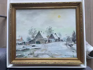 Frederik Amalius van Oostveen - Winter in het dorp kopen? Bied vanaf 50!