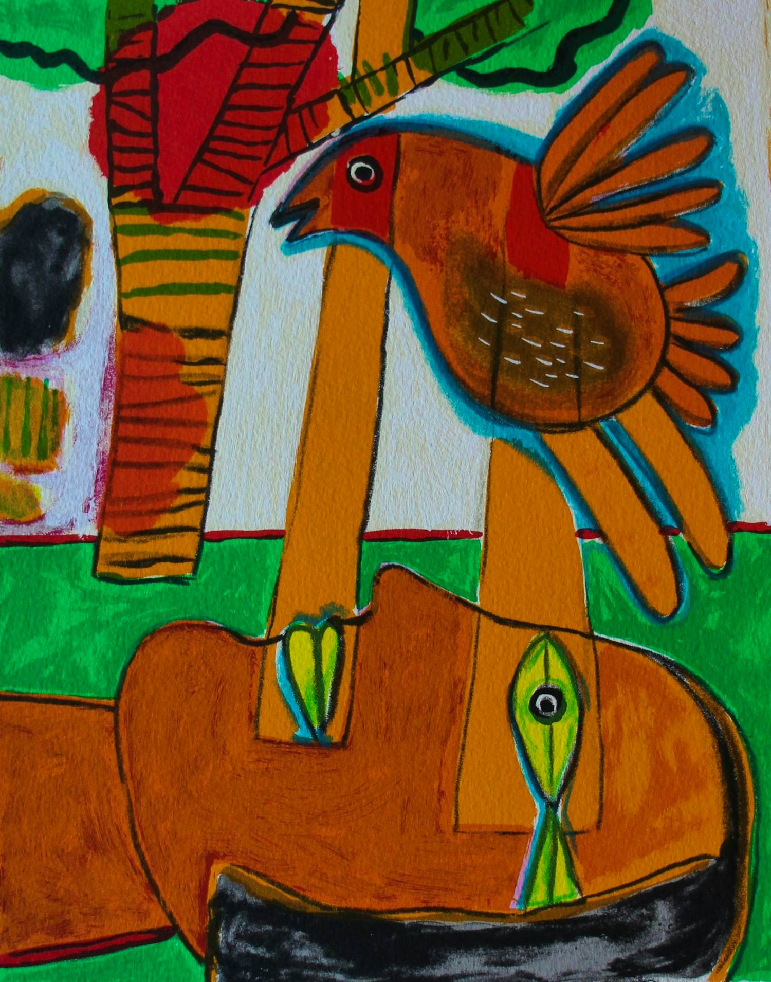 Corneille - Litho: tete pensive, soleil rouge - 2000 kopen? Bied vanaf 225!