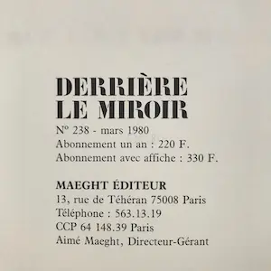 Konrad Klapheck - Derrière Le Miroir nr 238 - Volledig nummer - Zelden aangeboden! kopen? Bied vanaf 50!