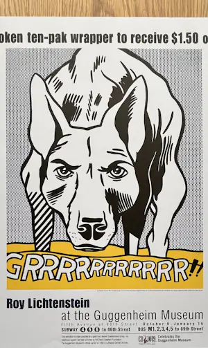 Roy Lichtenstein - "Grrrrrrrrrrr!!' - At the Guggenheim museum - 1993 - Nieuwstaat! kopen? Bied vanaf 55!