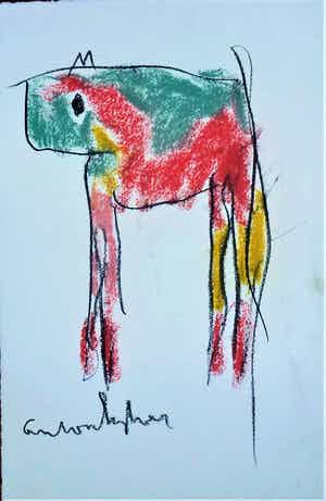 Anton Heyboer - Het dier . verkocht voor € 175!