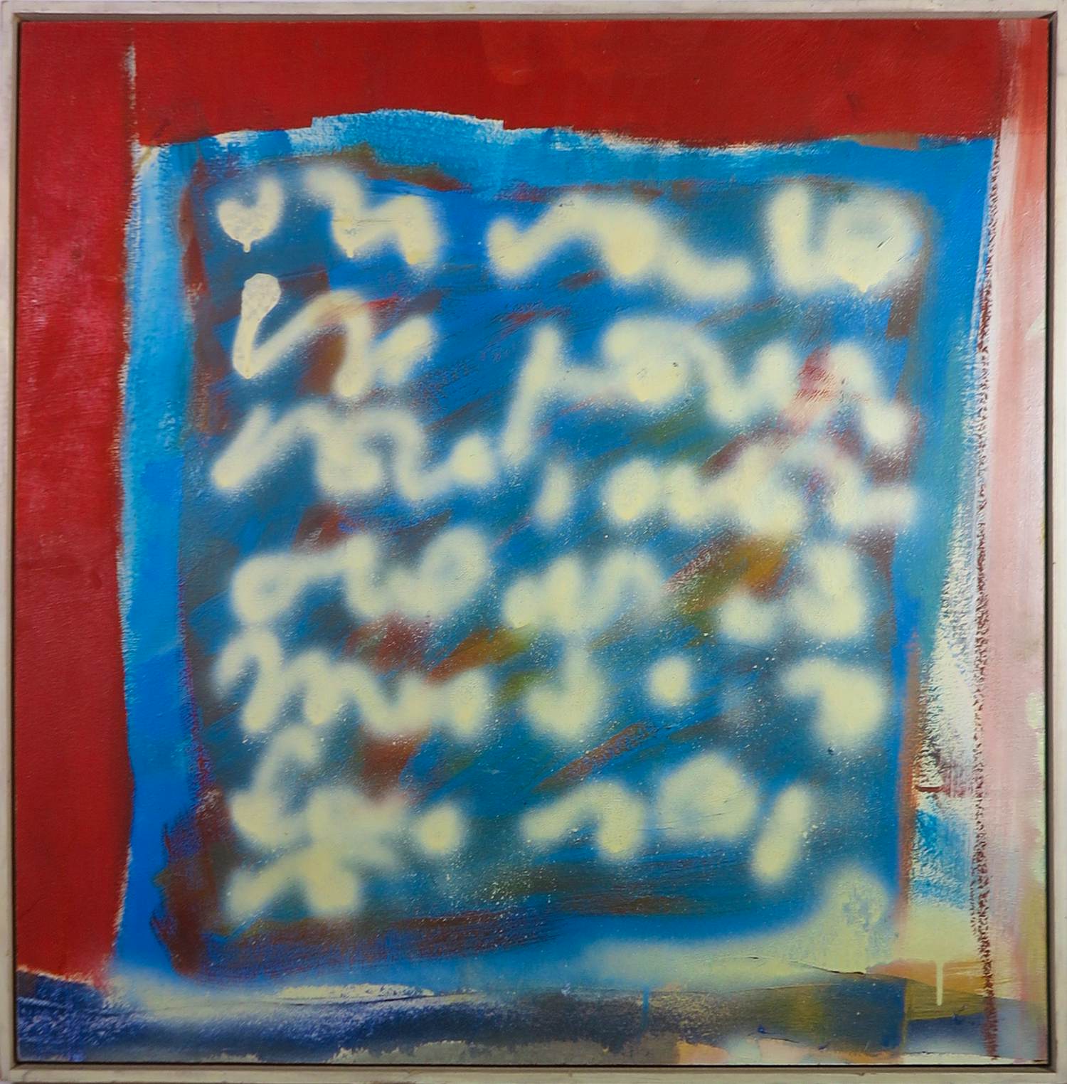 Ludmila Danon - Olieverf en spuitbus op paneel, Letter no. 2 - Ingelijst kopen? Bied vanaf 150!