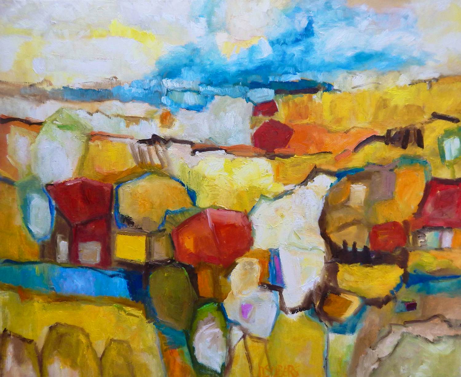 Harrie Sijbers - Landschap met boerderijen kopen? Bied vanaf 850!