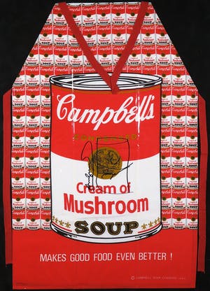 Andy Warhol - Stifttekening en signatuur op schort, Campbell's - Ingelijst (Groot) kopen? Bied vanaf 1!