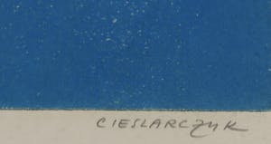 Adolphe Cieslarczyk - Kleurenets, Zonder titel - Ingelijst kopen? Bied vanaf 1!