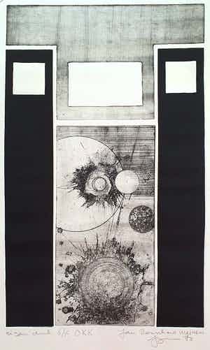 Jan Bernard Meinen - O.K.K. (Abstracte compositie met geometrische vormen) verkocht voor € 45!
