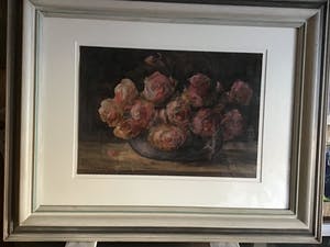 Hendricus Dievenbach - Bloem silleven , aquarel kopen? Bied vanaf 150!