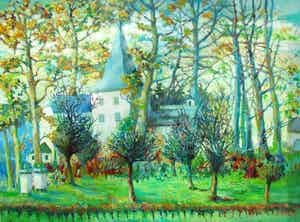 Dirk Oosterkamp - Gezicht op kasteel Rijkholt verkocht voor € 200!