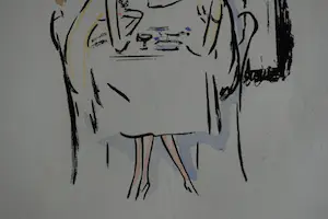 Kees van Dongen - Pochoir - Samen lunchen - 1925 kopen? Bied vanaf 400!