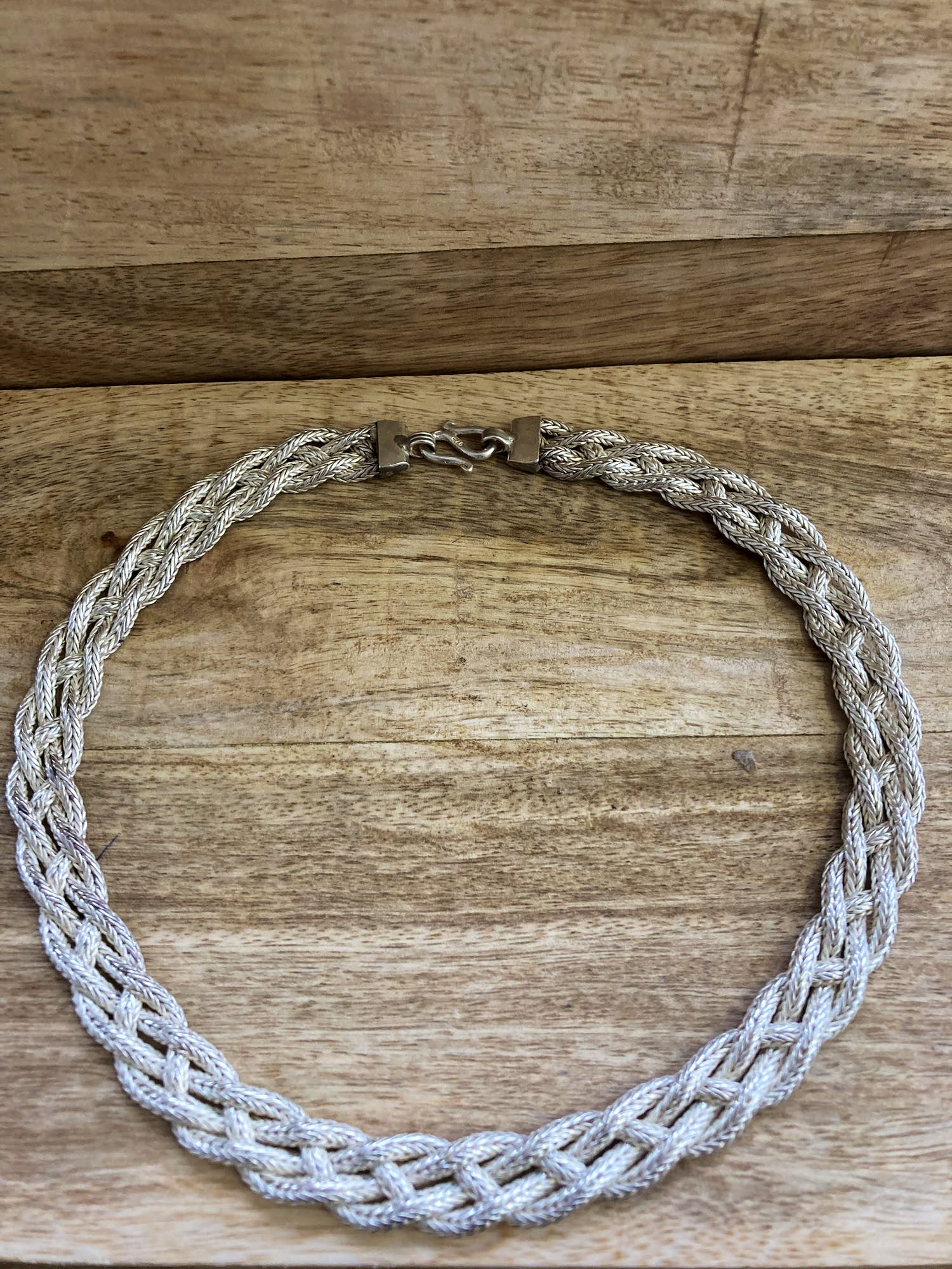 Massief zilveren gevlochten  Choker kopen? Bied vanaf 99!