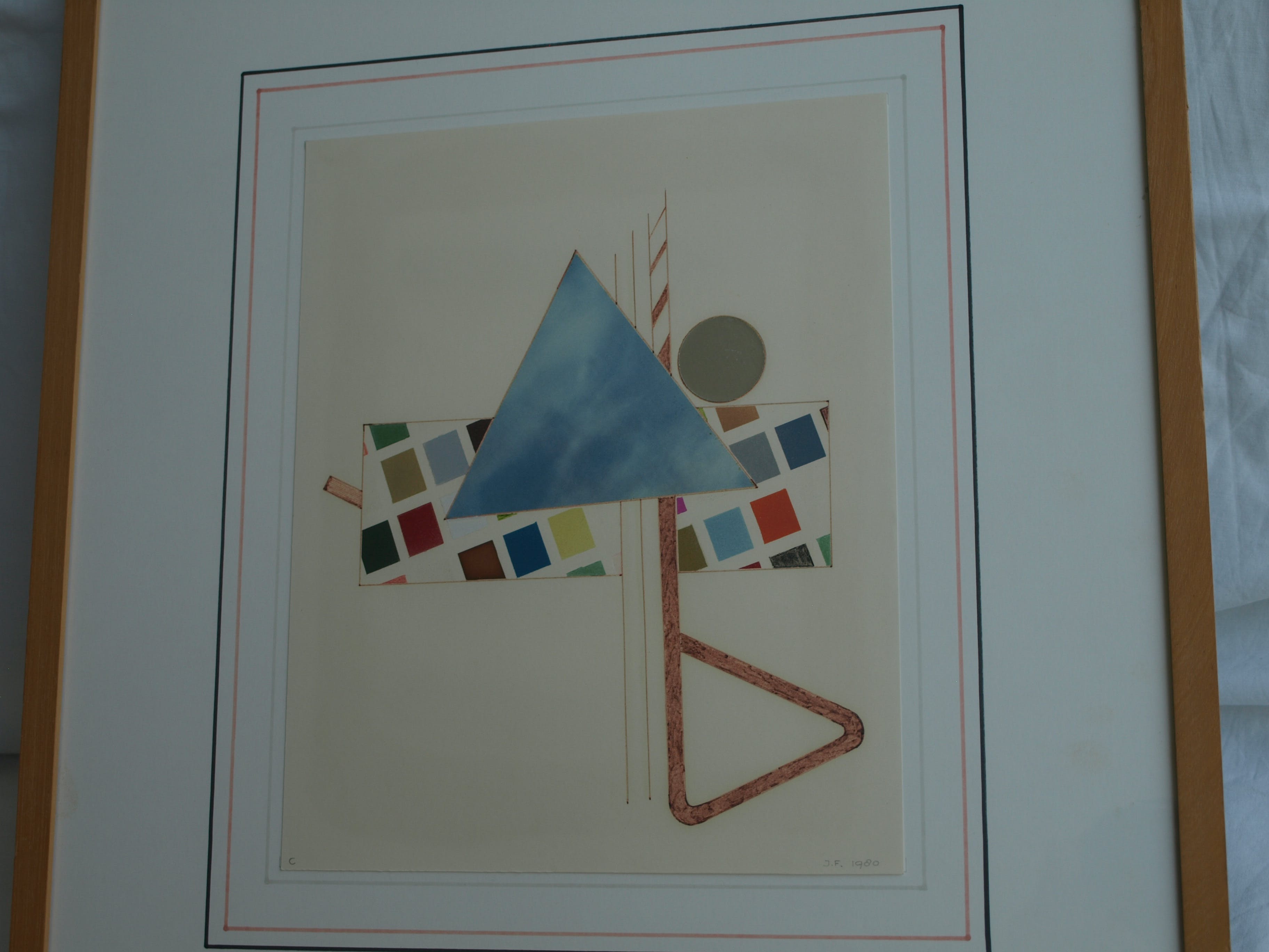 Niet of onleesbaar gesigneerd - Tekening , C – gesigneerd & ingelijst – 1980  kopen? Bied vanaf 1!