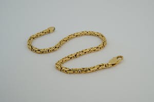 2560 - 18 karaats geelgouden "Konings" armband kopen? Bied vanaf 300!