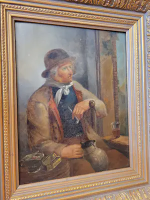 Henricus Engelbertus Reijntjens - Een pijprokende man bij een venster kopen? Bied vanaf 480!