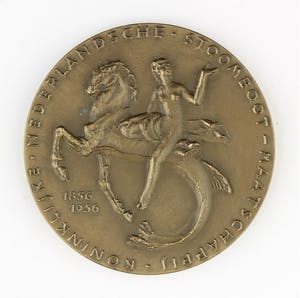 Albert Termote - Bronzen penning: 100-jarig bestaan K.N.S.M. te Amsterdam, 1956 kopen? Bied vanaf 75!