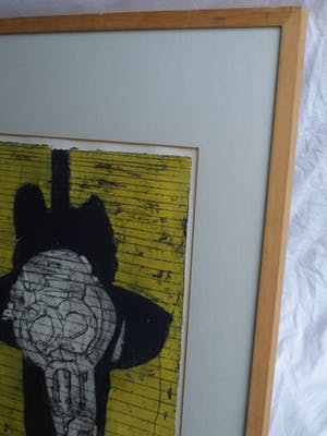 Cees Kortlang - Ingelijste kleurenets , Ontsnapping– gesigneerd – nr 7 van 15 ex. - 1968 kopen? Bied vanaf 65!