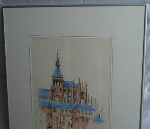 Niet of onleesbaar gesigneerd - Ingelijste tekening , Mont Saint-Michel – gesigneerd - 1996 kopen? Bied vanaf 1!