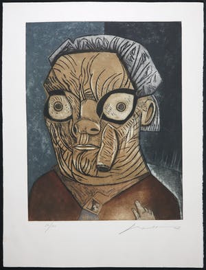 Jose Luis Cuevas - Kleurenets en aquatint, Z.T. uit Memoire de la liberte kopen? Bied vanaf 1!