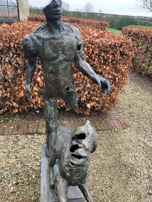 Jan Desmarets - man met hond kopen? Bied vanaf 8000!