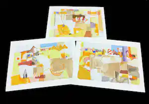 Anneke Peereboom - Lot van drie werken op papier vendu pour 50€ !