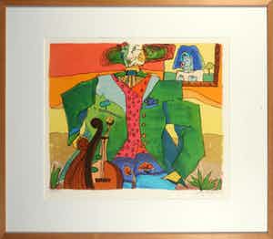 Patty Harpenau - Zeefdruk, Zonder titel 3 - Ingelijst verkocht voor € 35!