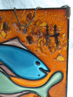 Niet of onleesbaar gesigneerd - Raamhanger , Vissen – oud kopen? Bied vanaf 1!