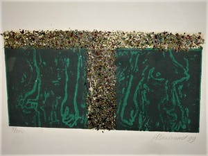 Hans Bertrand - Bijzondere relief Litho - zonder titel - gesigneerd - kopen? Bied vanaf 19!