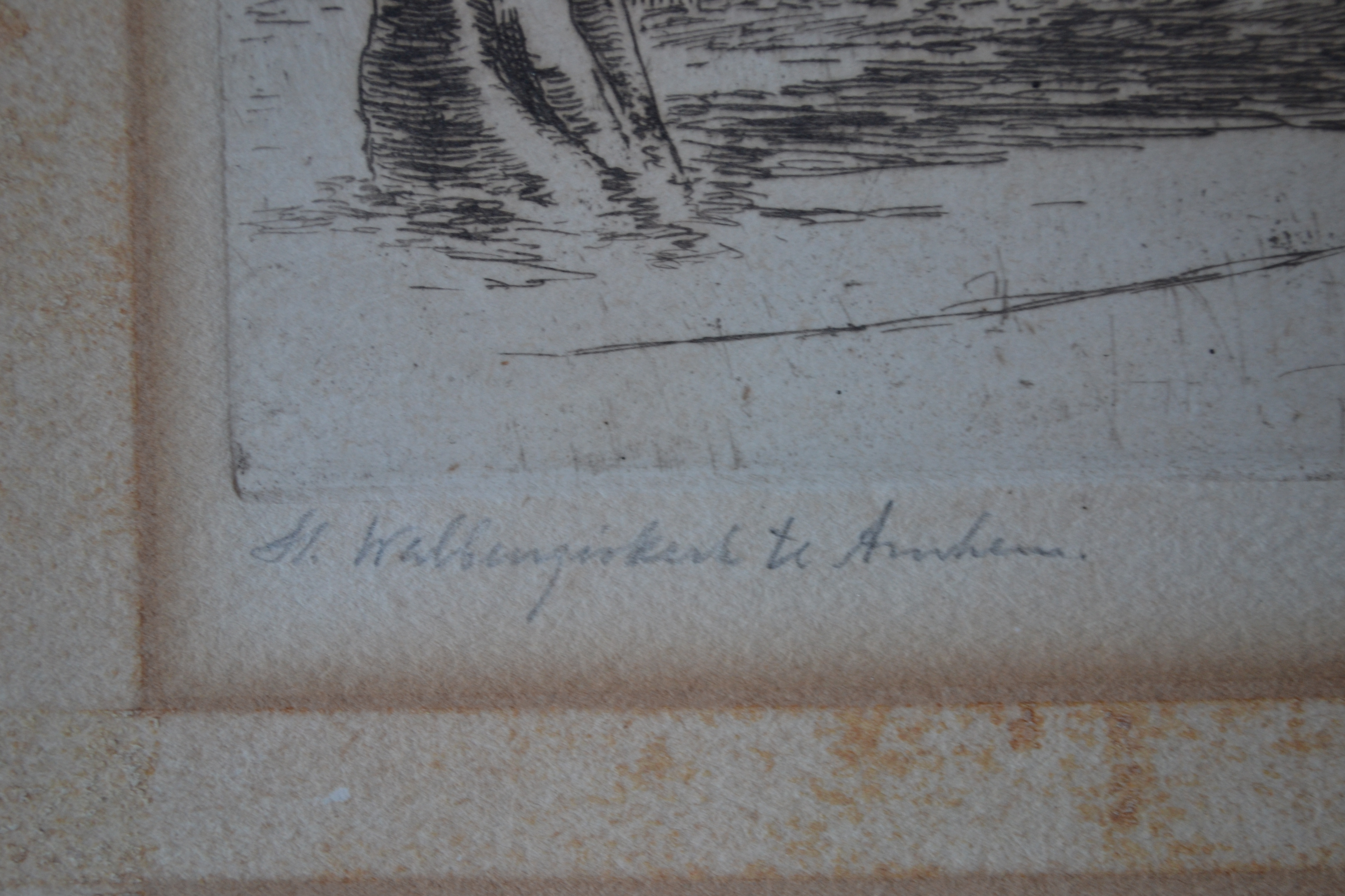 Jan Disselsma - Ets - Sint Walburgiskerk te Arnhem - handgesigneerd kopen? Bied vanaf 1!