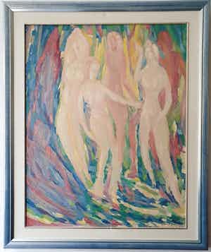Jan Giesen - Vrouwen (groot formaat in luxe lijst) verkocht voor € 150!