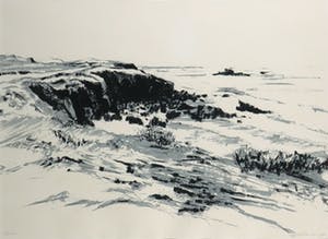 Gijs Keizer - Zeefdruk, Quiberon Bretagne - Ingelijst kopen? Bied vanaf 1!