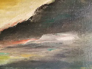 Niet of onleesbaar gesigneerd - Prachtig zicht op de golfbreker van Knokke kopen? Bied vanaf 1!