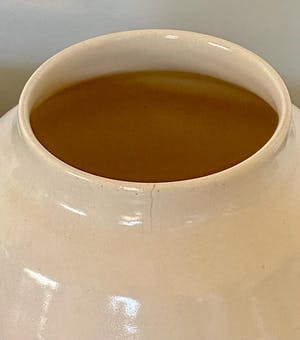 De Vier Paddestoelen - grote crèmekleurige vaas kopen? Bied vanaf 15!