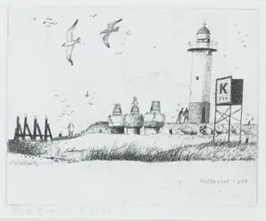 Herman Berserik - Ets, Vuurtoren van Hellevoetsluis kopen? Bied vanaf 70!