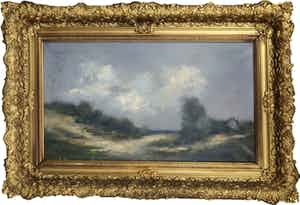 Antoon Markus - Olieverf op doek, Uiverbult bij Groesbeek - Ingelijst verkocht voor € 10!